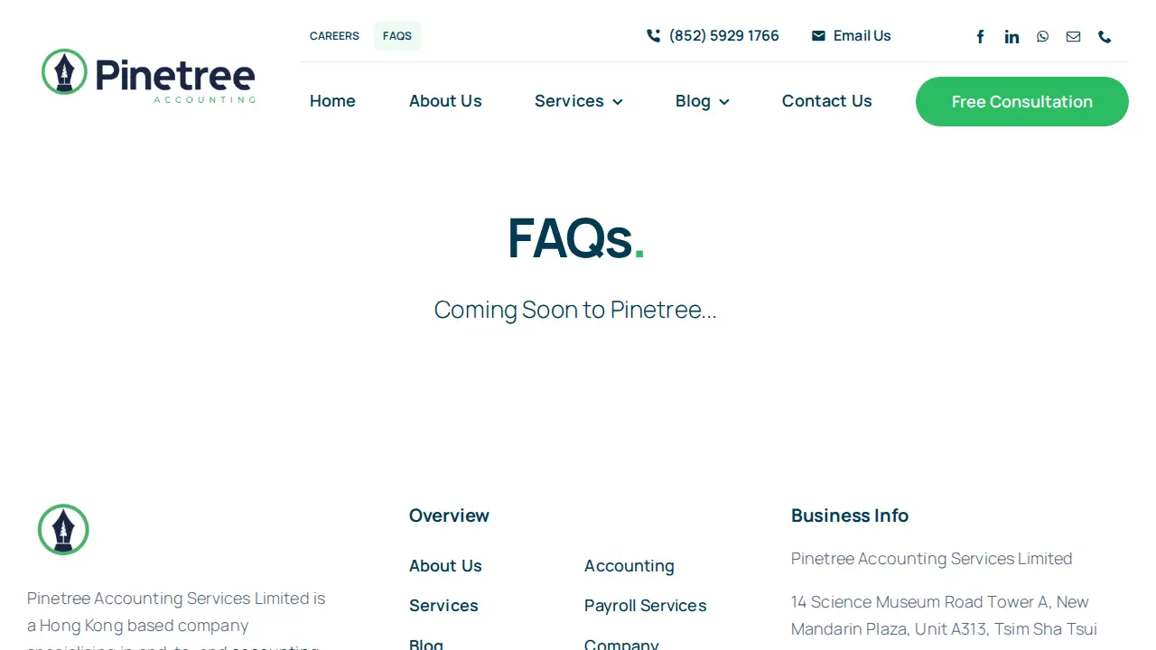 Pinetree Accounting Services Limited page
