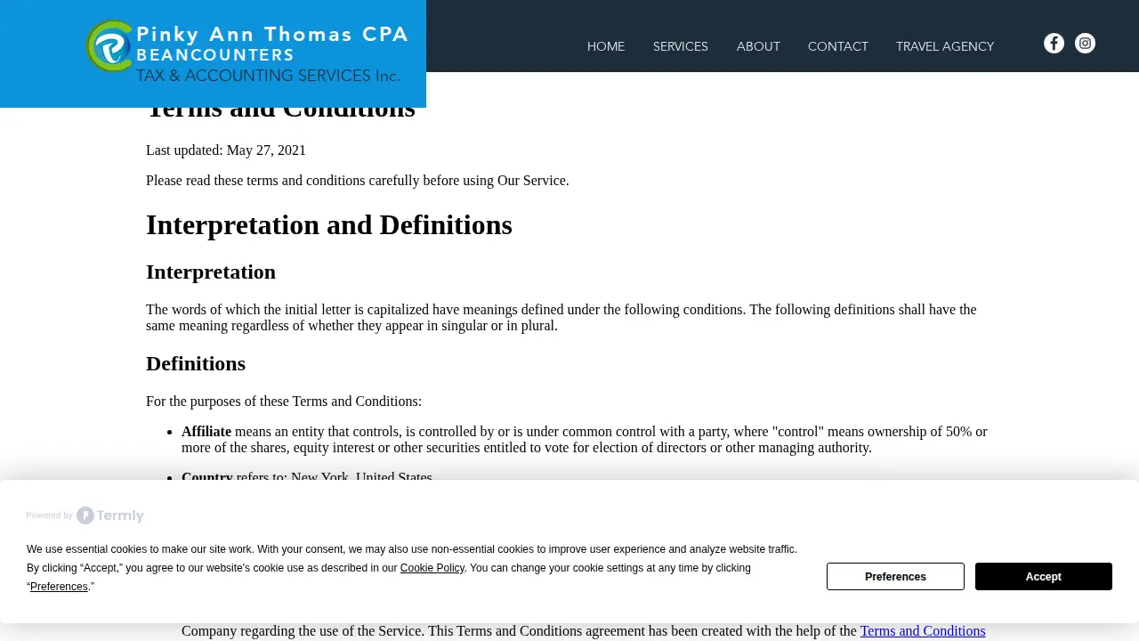 Pinky Ann Thomas CPA (Beancounters Tax & Accounting Services Inc) page