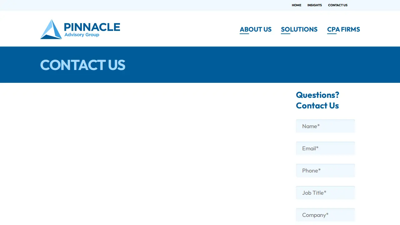 Pinnacle Advisory Group page