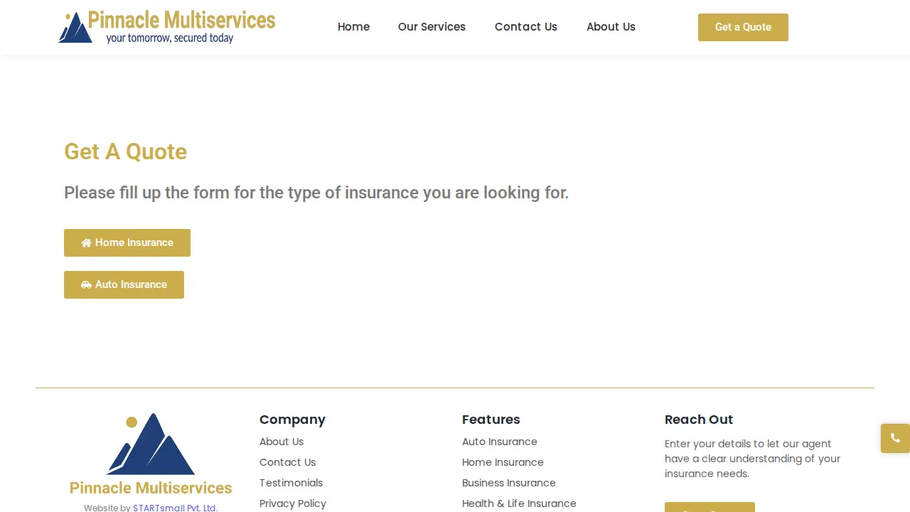 Pinnacle Multi Services LLC page