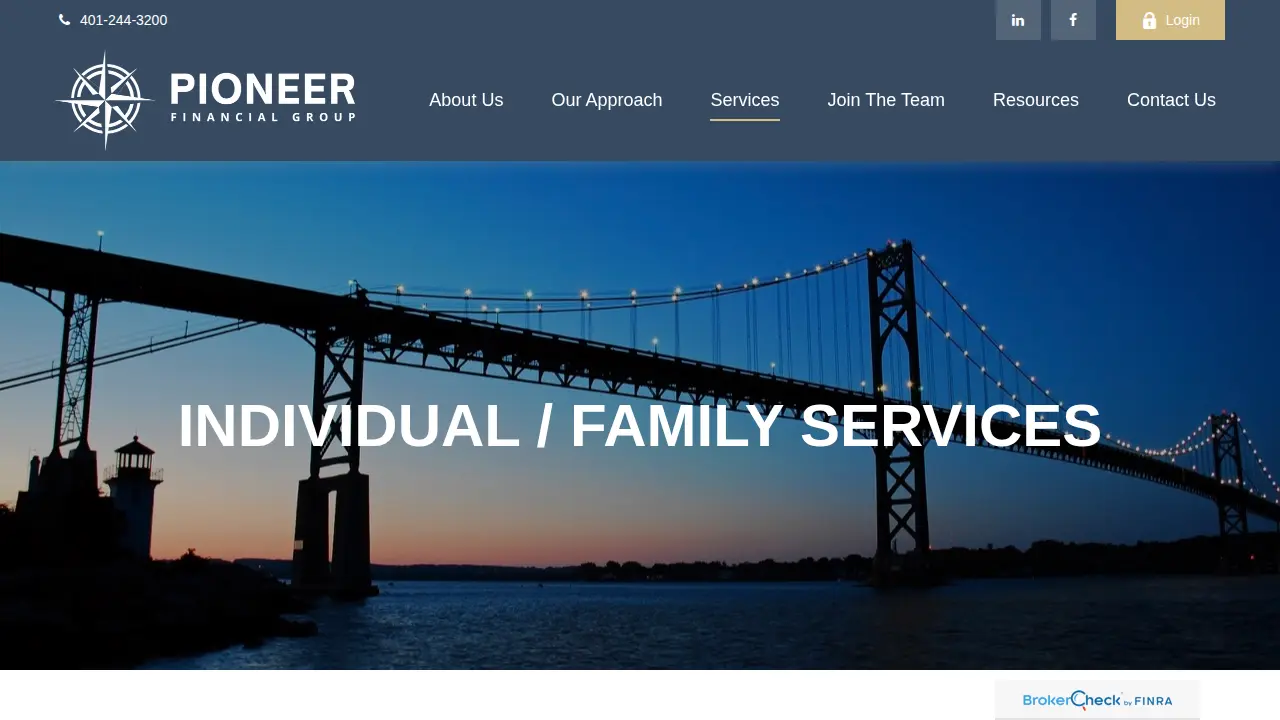 Pioneer Financial Group page