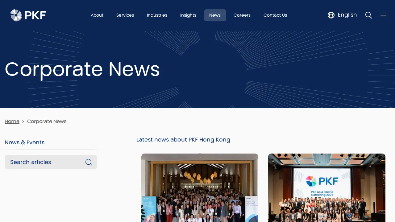 PKF Hong Kong page