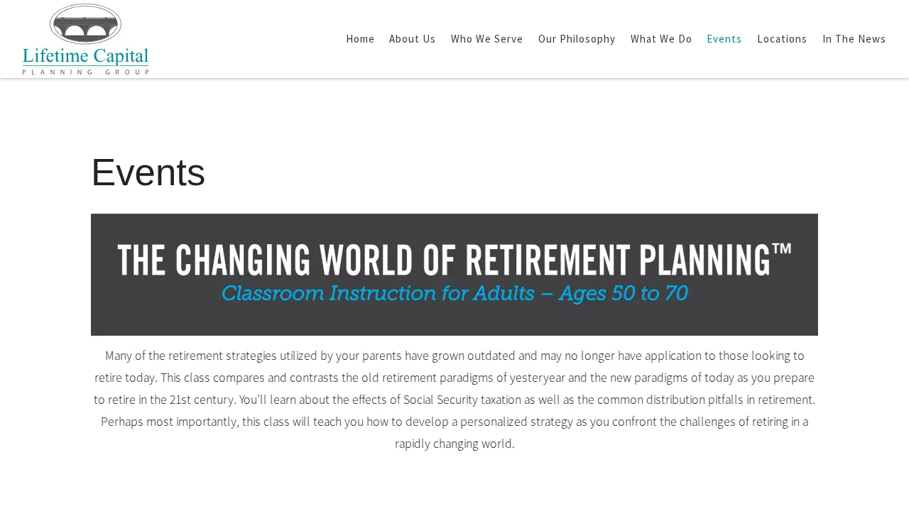 Lifetime Capital Planning Group LLC page
