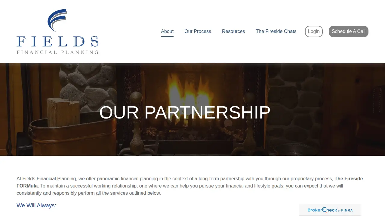 Fields Financial Planning page