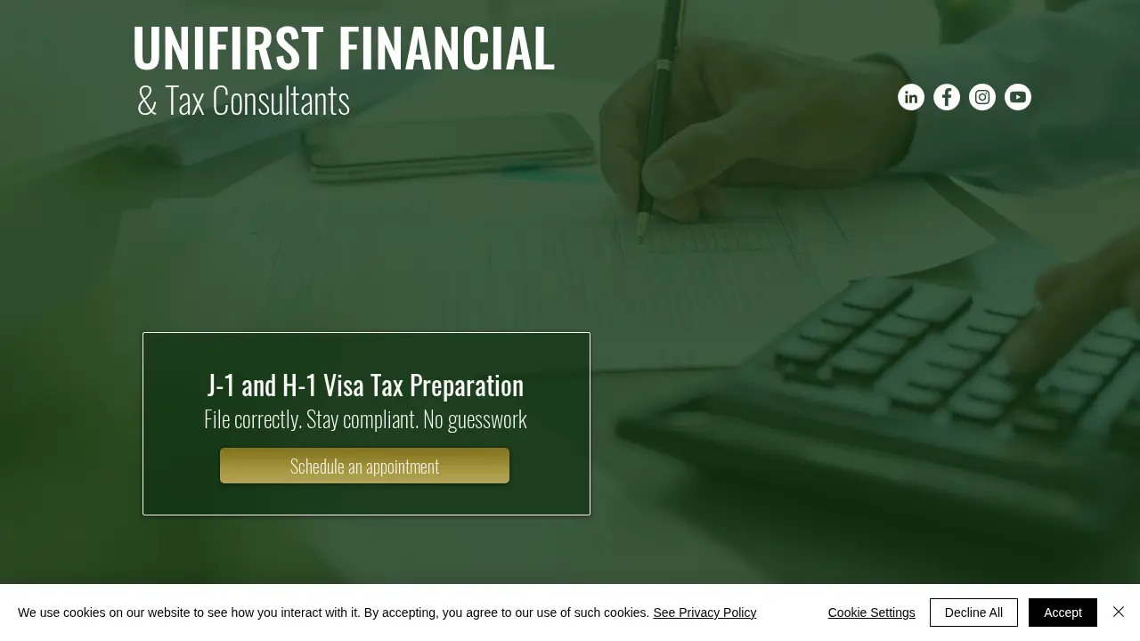 Unifirst Financial & Tax Consultants page