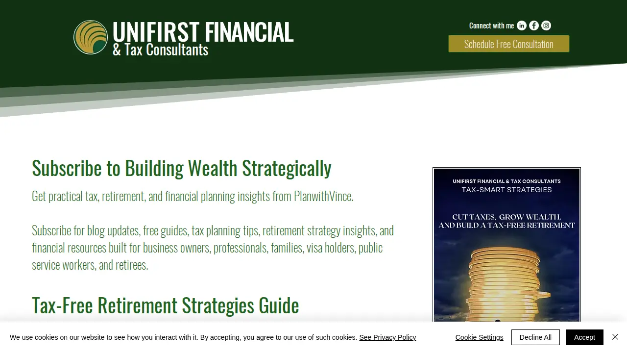 Unifirst Financial & Tax Consultants page