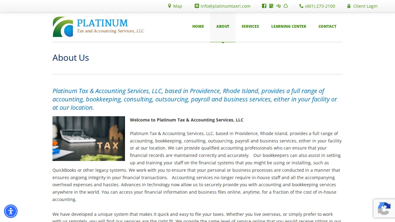Platinum Tax & Accounting Services LLC page