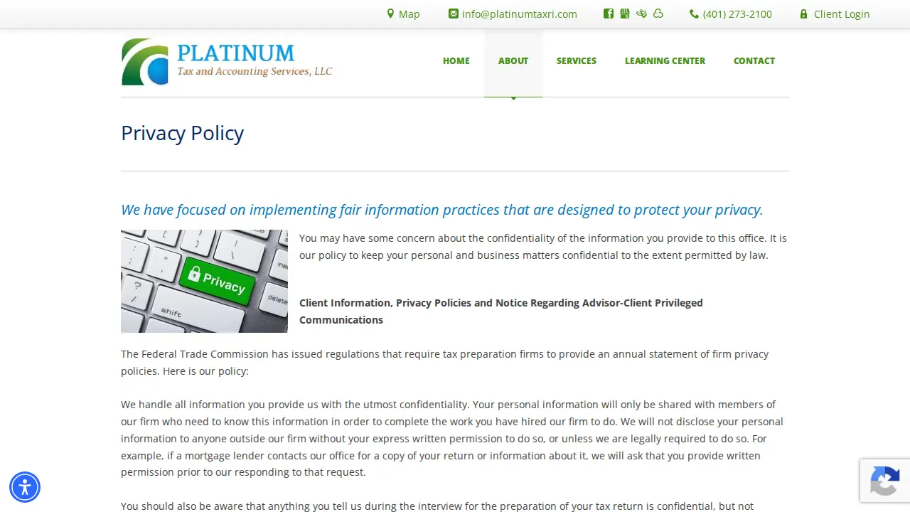 Platinum Tax & Accounting Services LLC page