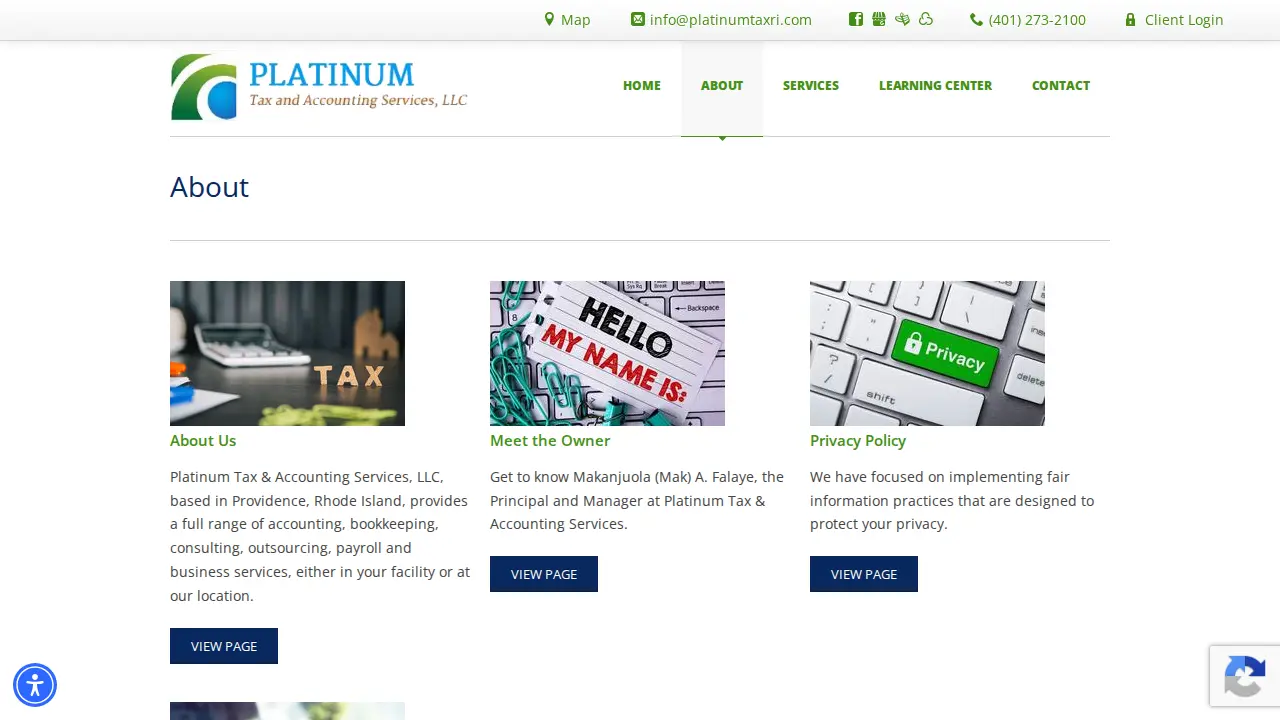 Platinum Tax & Accounting Services LLC page