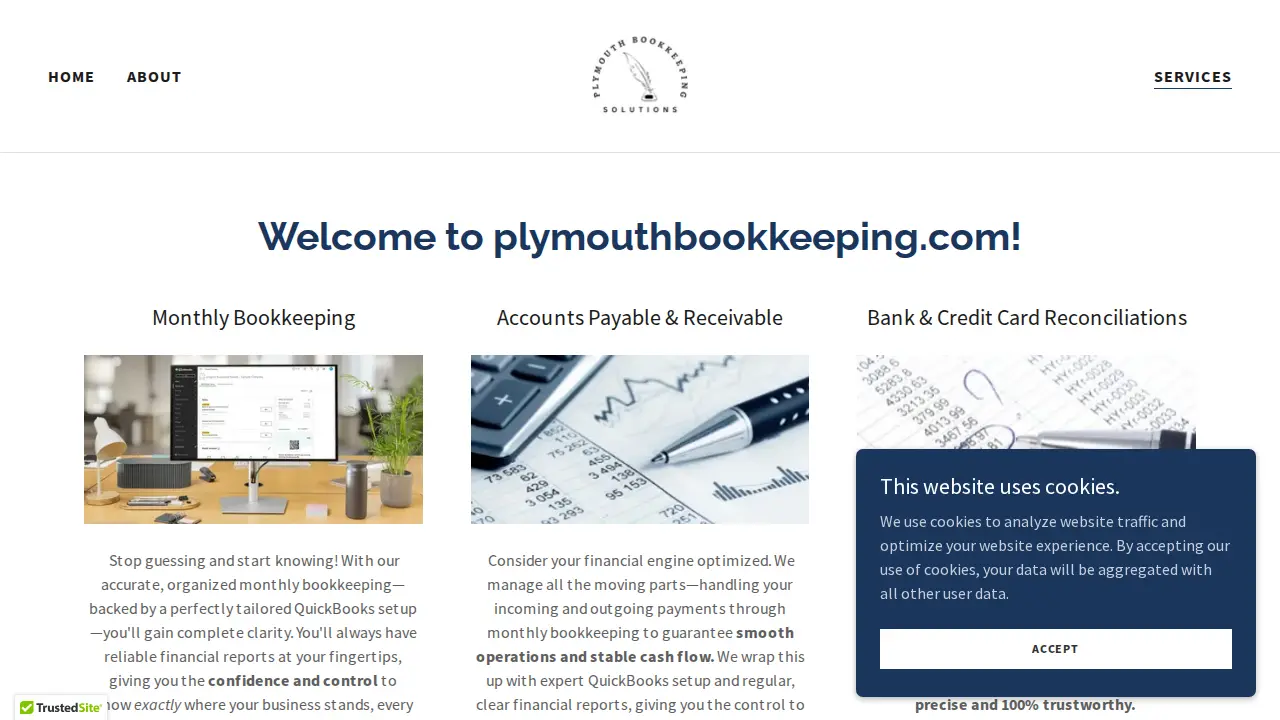 Plymouth Bookkeeping solutions page
