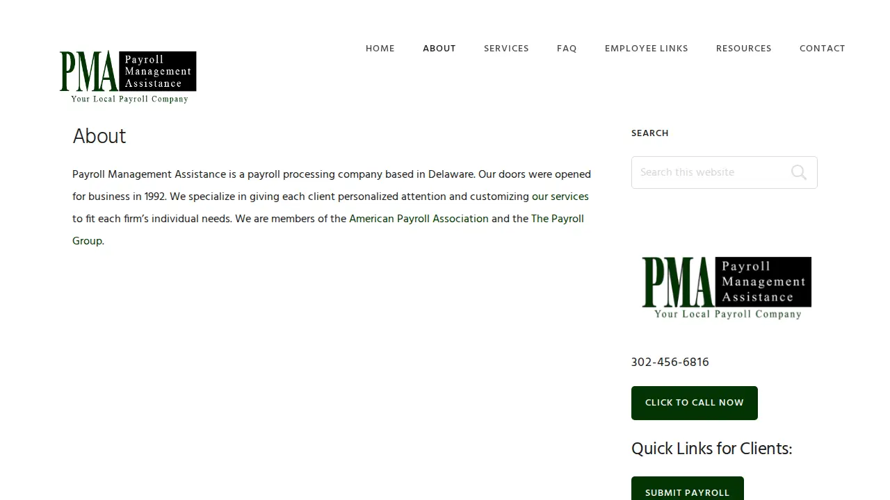 Payroll Management Assistance page