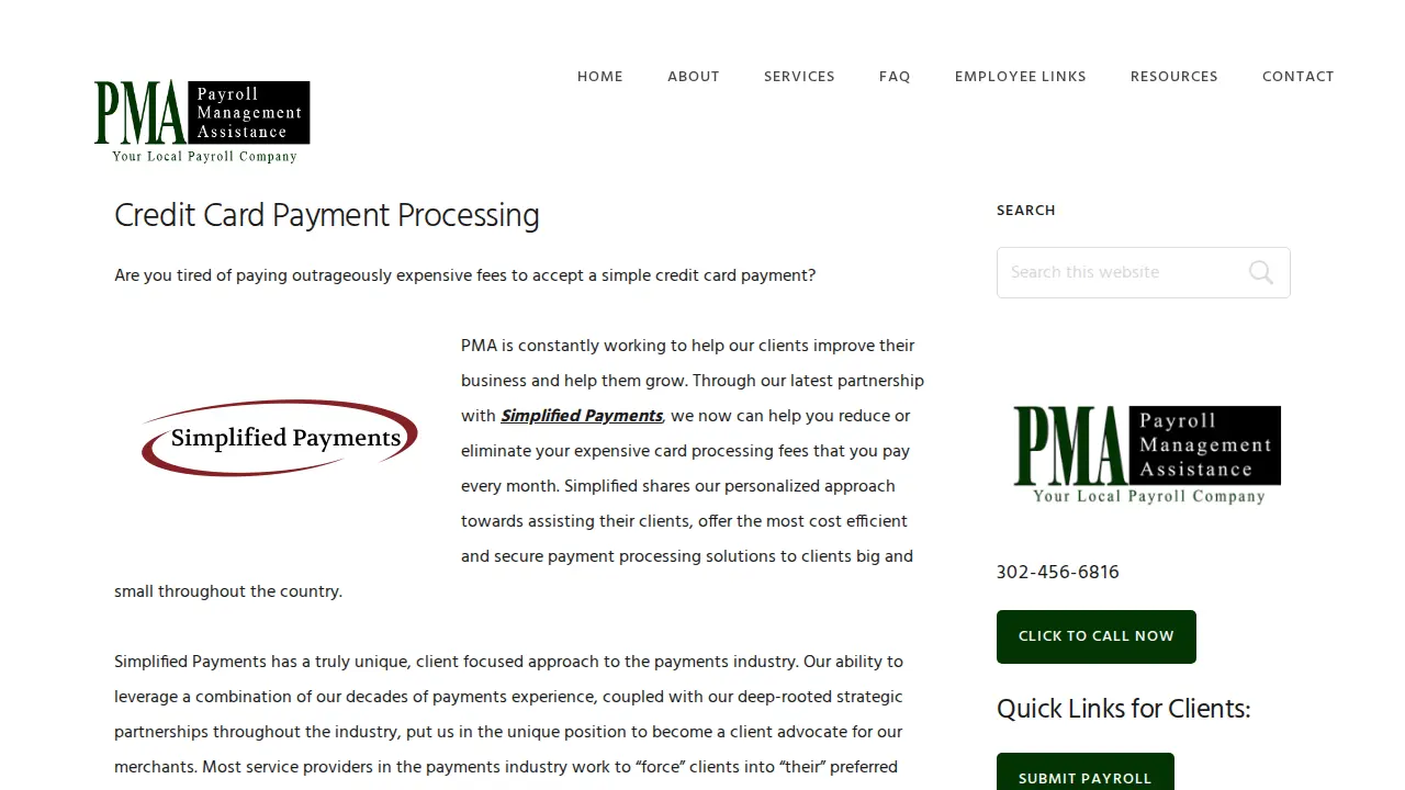 Payroll Management Assistance page