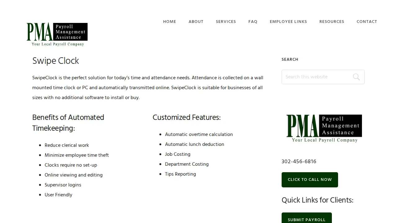 Payroll Management Assistance page