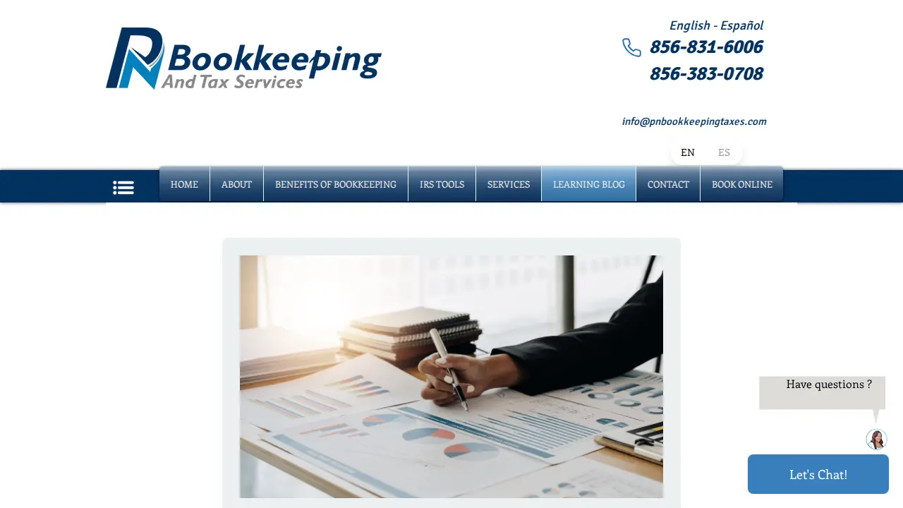 PN BOOKKEEPING AND TAX SERVICES LLC page