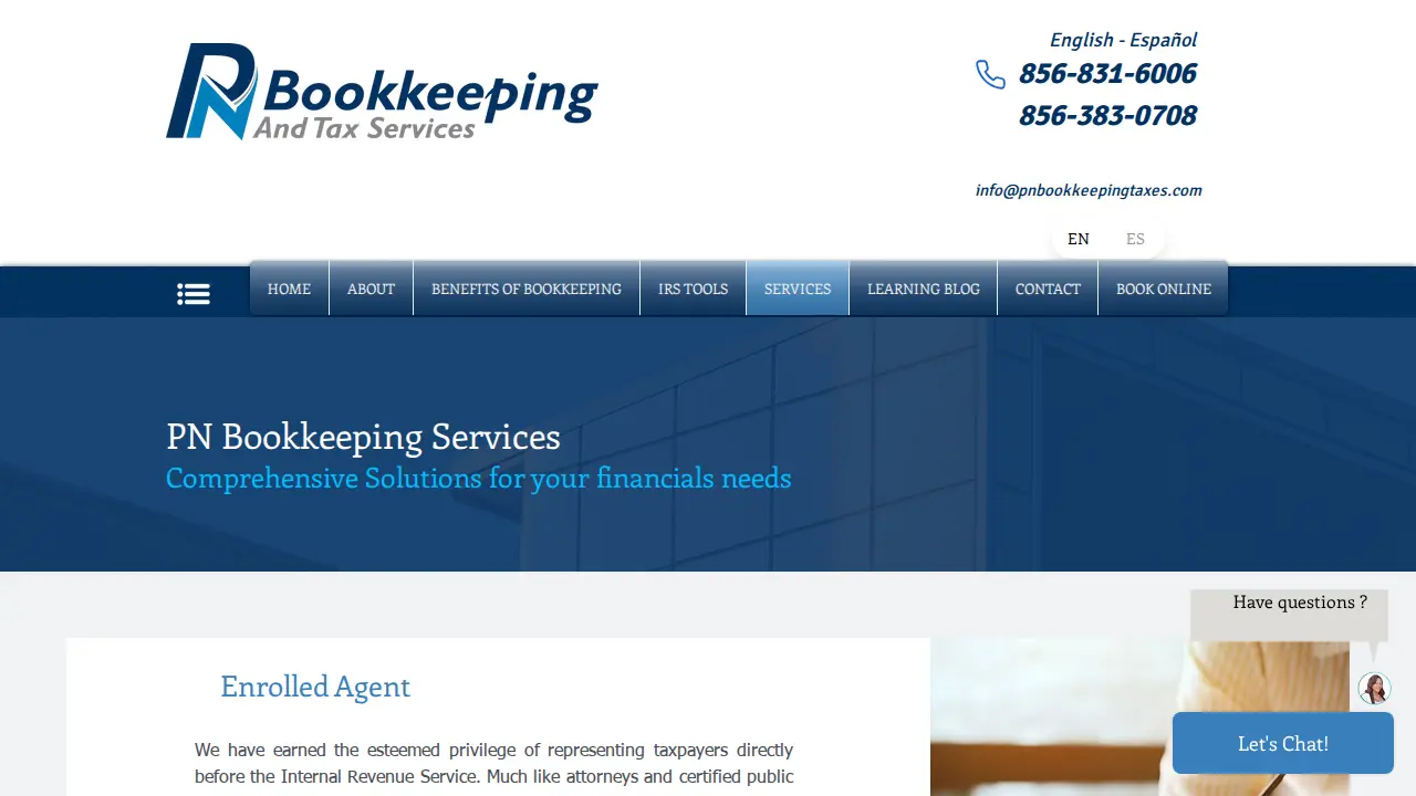 PN BOOKKEEPING AND TAX SERVICES LLC page