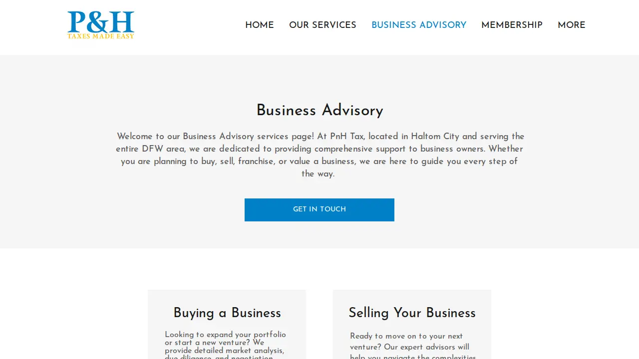 PnH Income Tax page