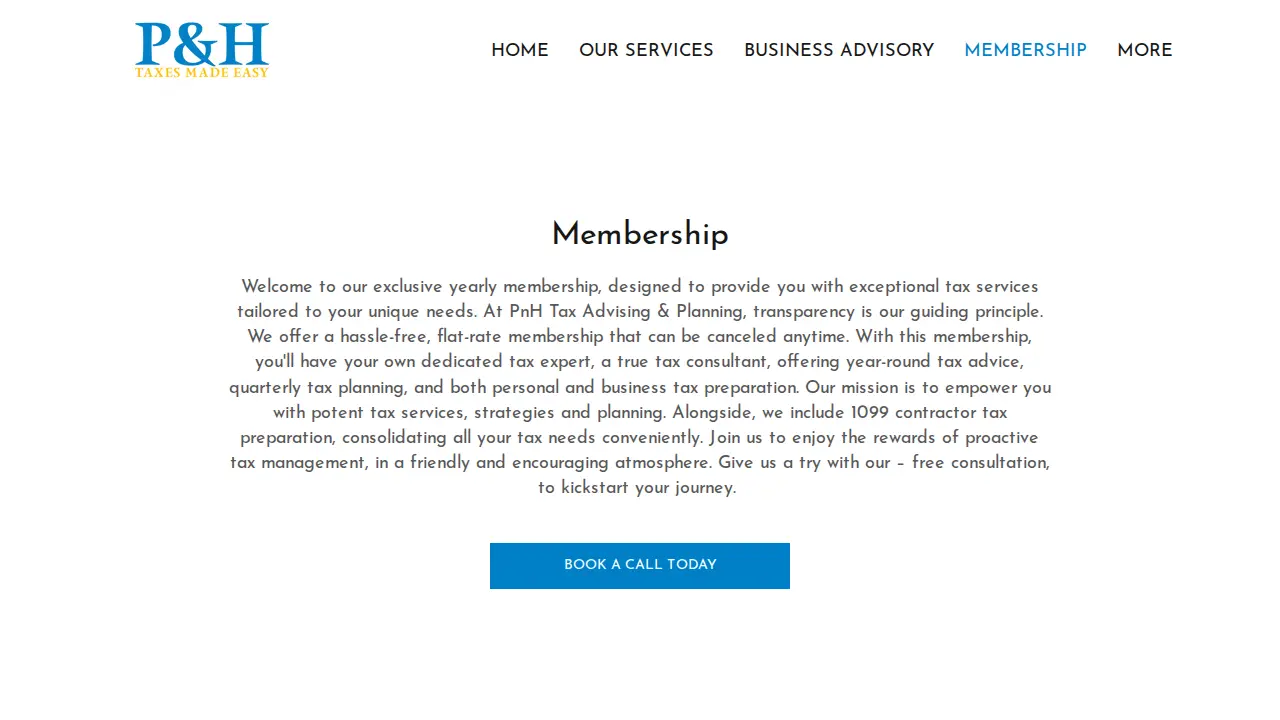 PnH Income Tax page