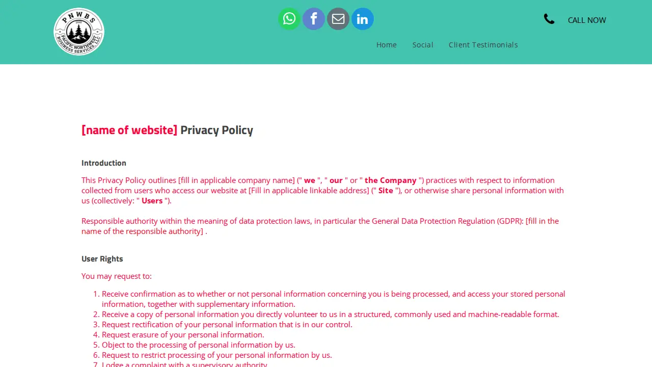Pacific Northwest Business Services, LLC page