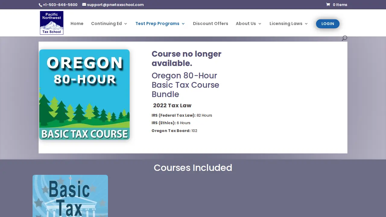 Pacific NW Tax Services page