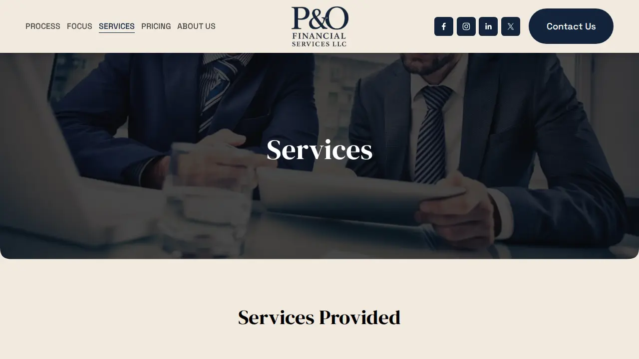 P&O Financial Services, LLC page
