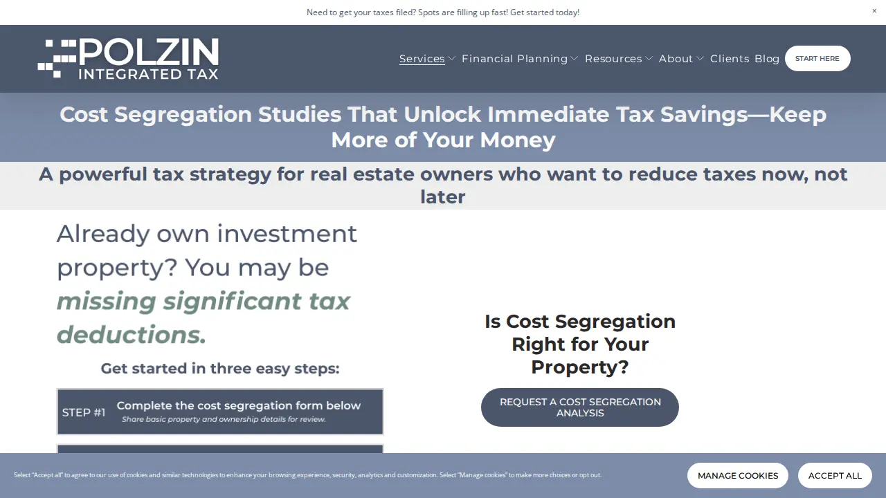 Polzin Tax & Business Advisors page