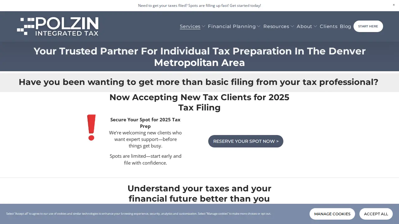 Polzin Tax & Business Advisors page