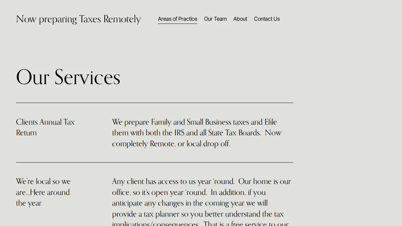 Ponce Tax Prep page