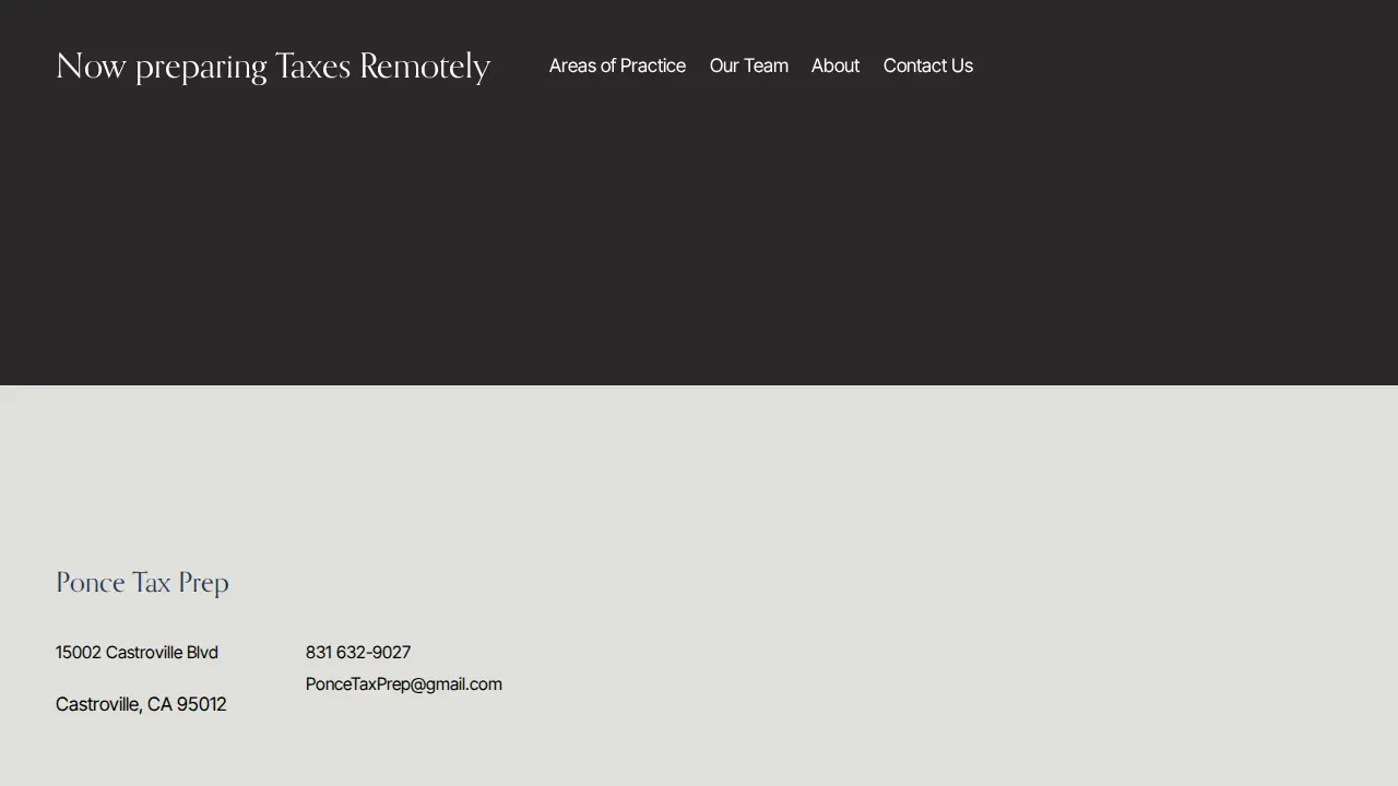 Ponce Tax Prep page