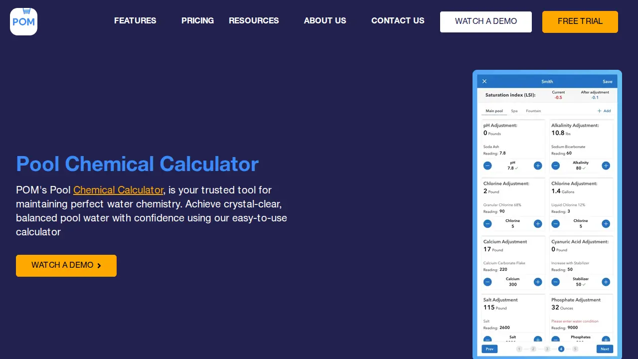 Pool Office Manager page