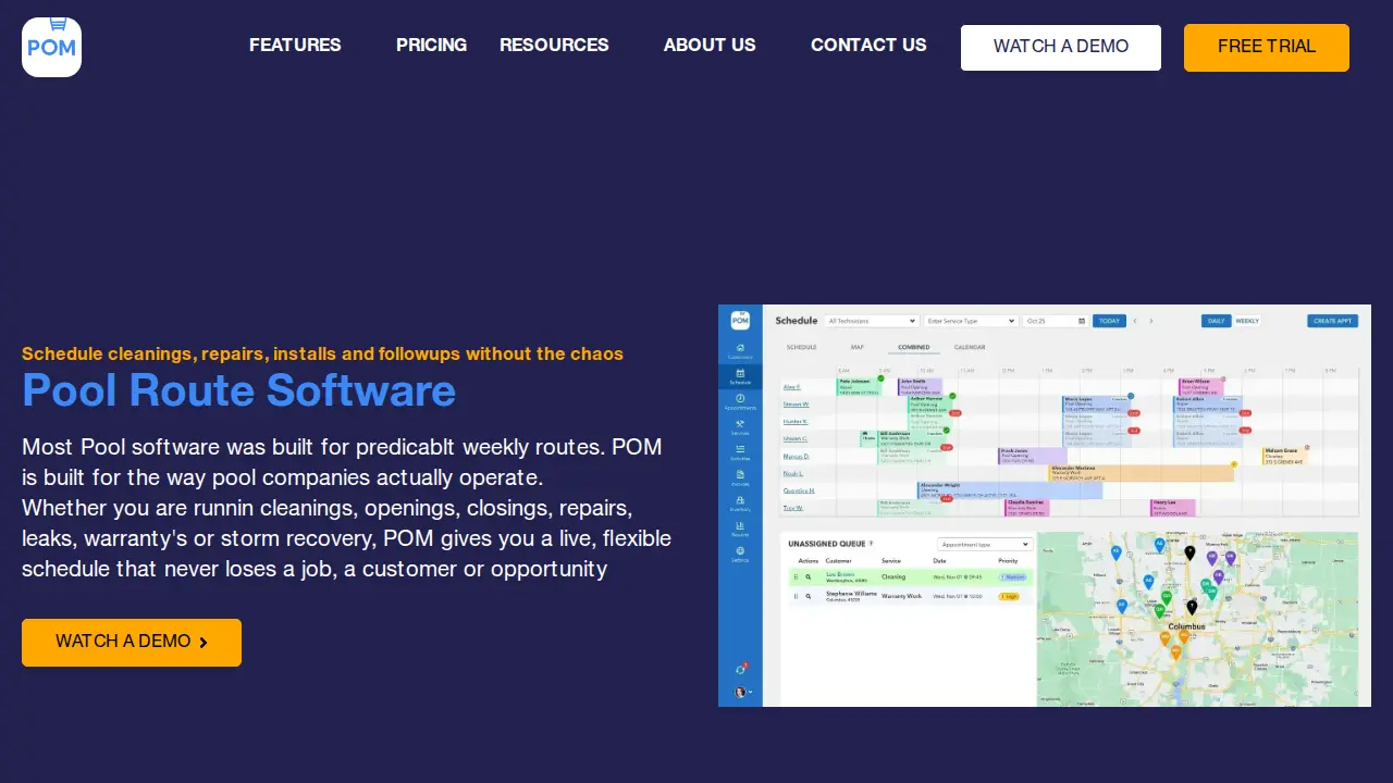 Pool Office Manager page