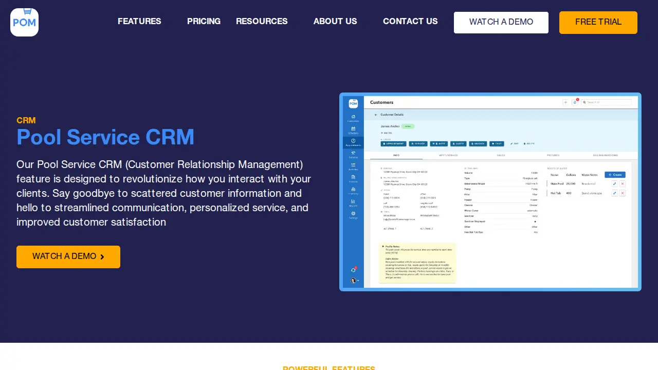 Pool Office Manager page