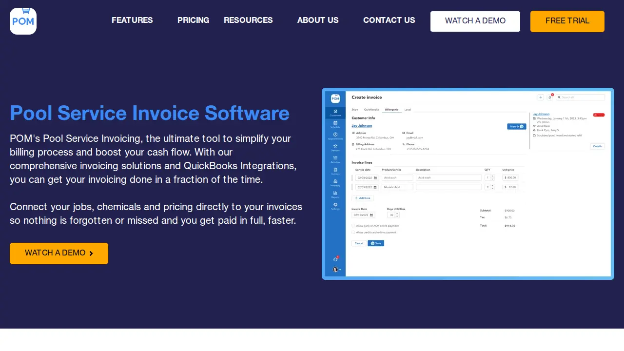 Pool Office Manager page