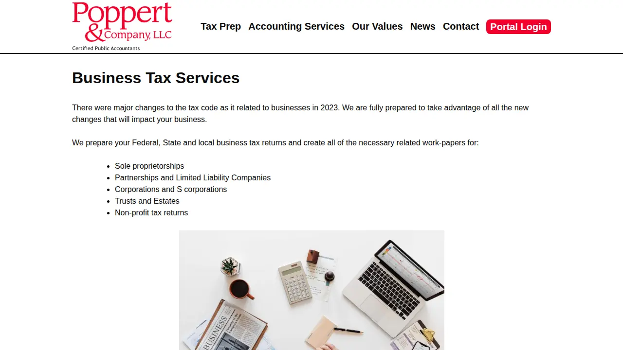 Poppert & Company LLC CPA page