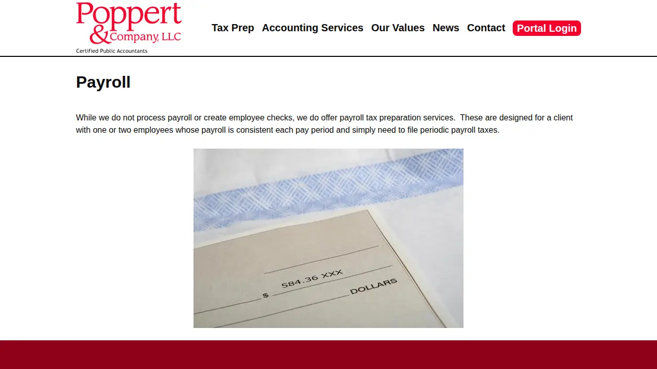 Poppert & Company LLC CPA page