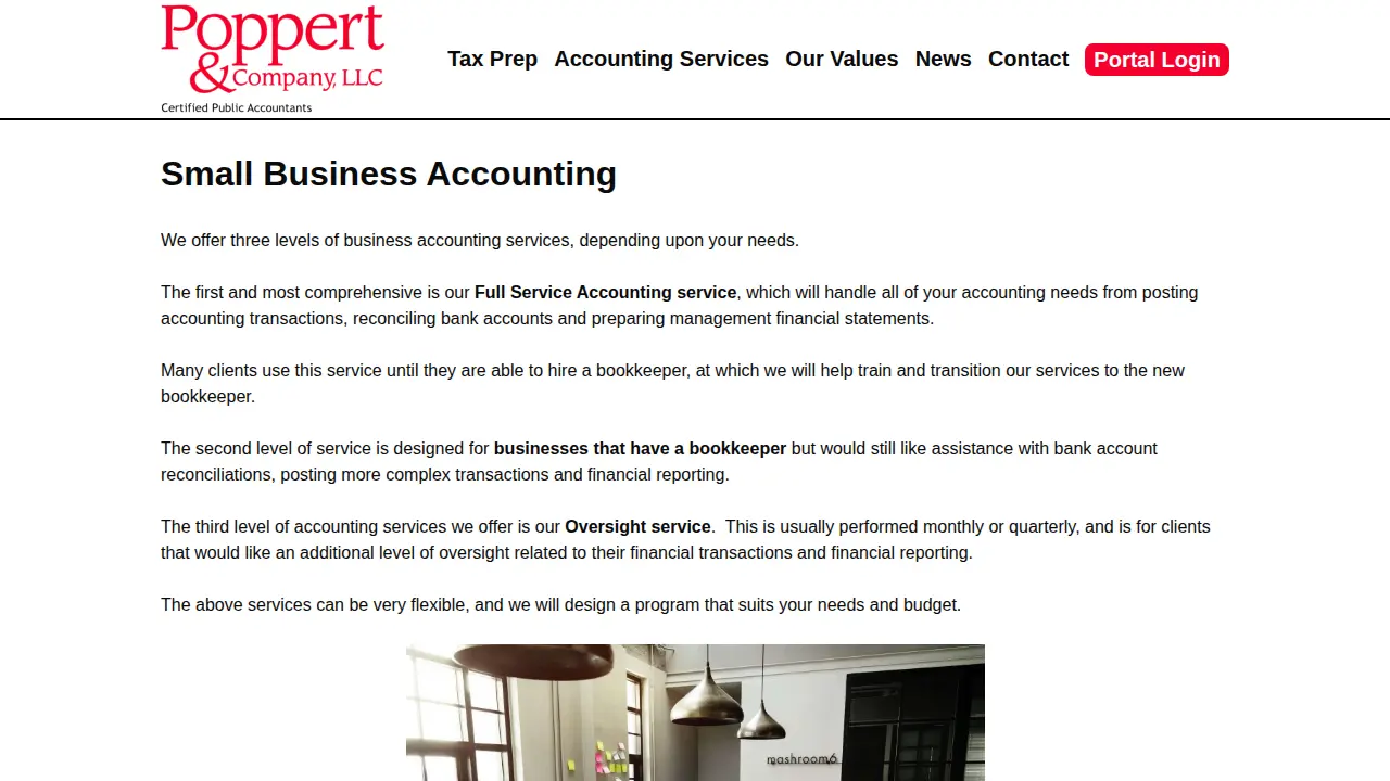Poppert & Company LLC CPA page