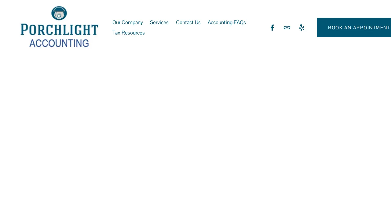 Porchlight Accounting page