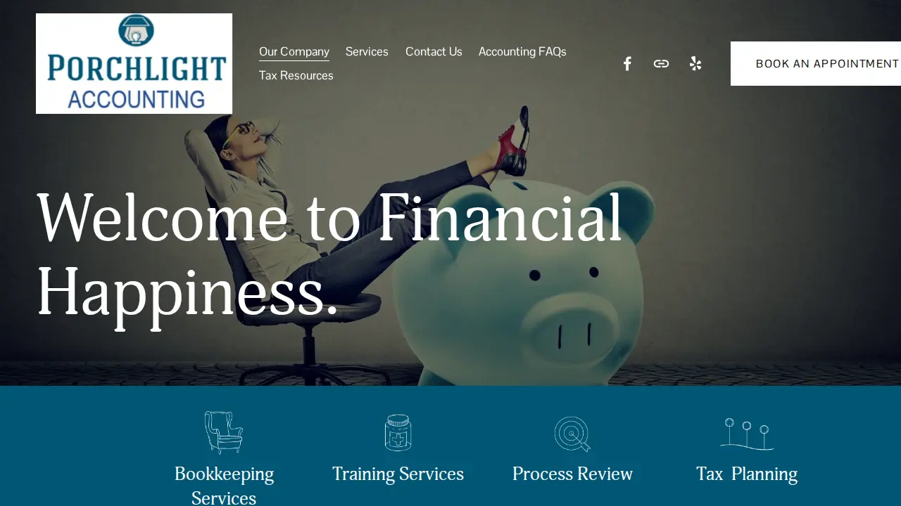 Porchlight Accounting page