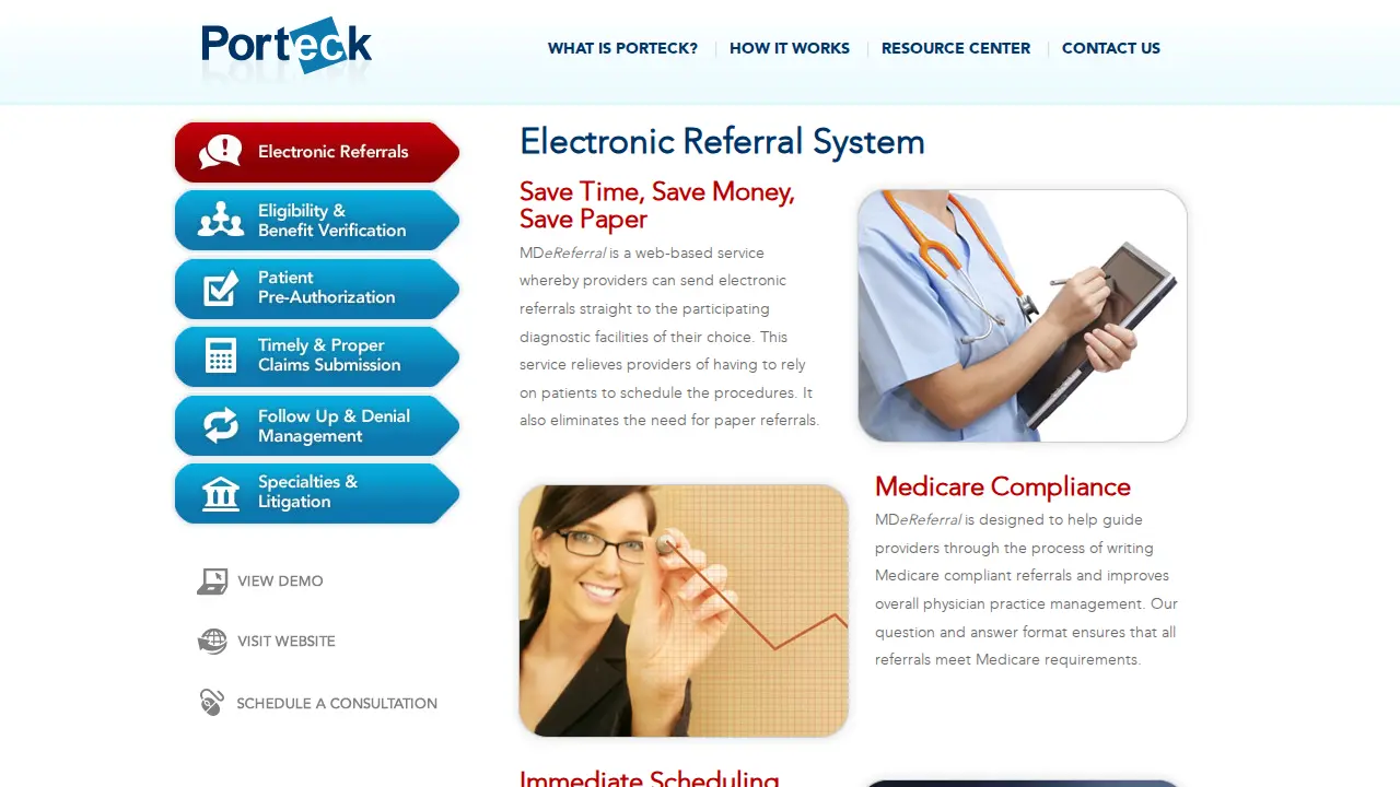 Porteck page