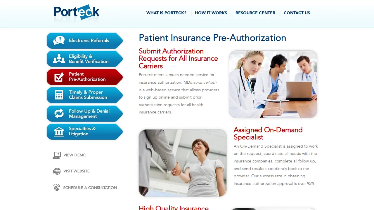 Porteck page