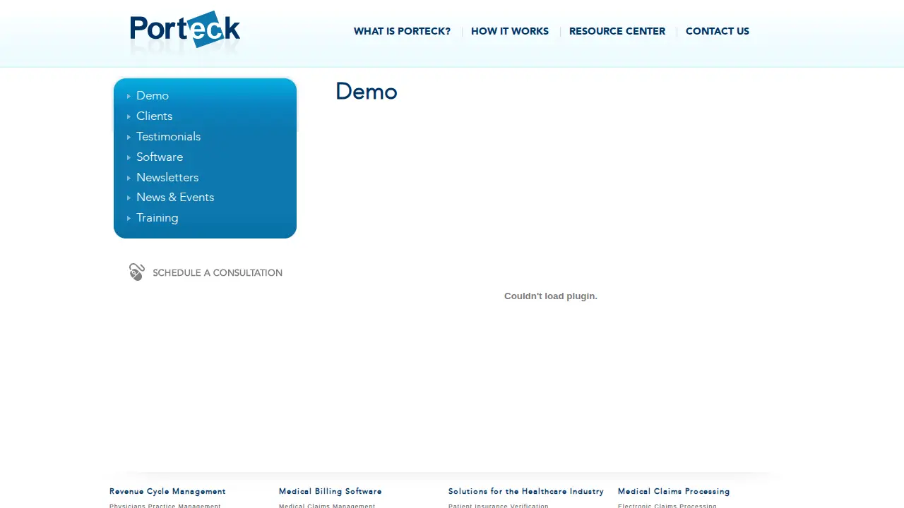 Porteck page