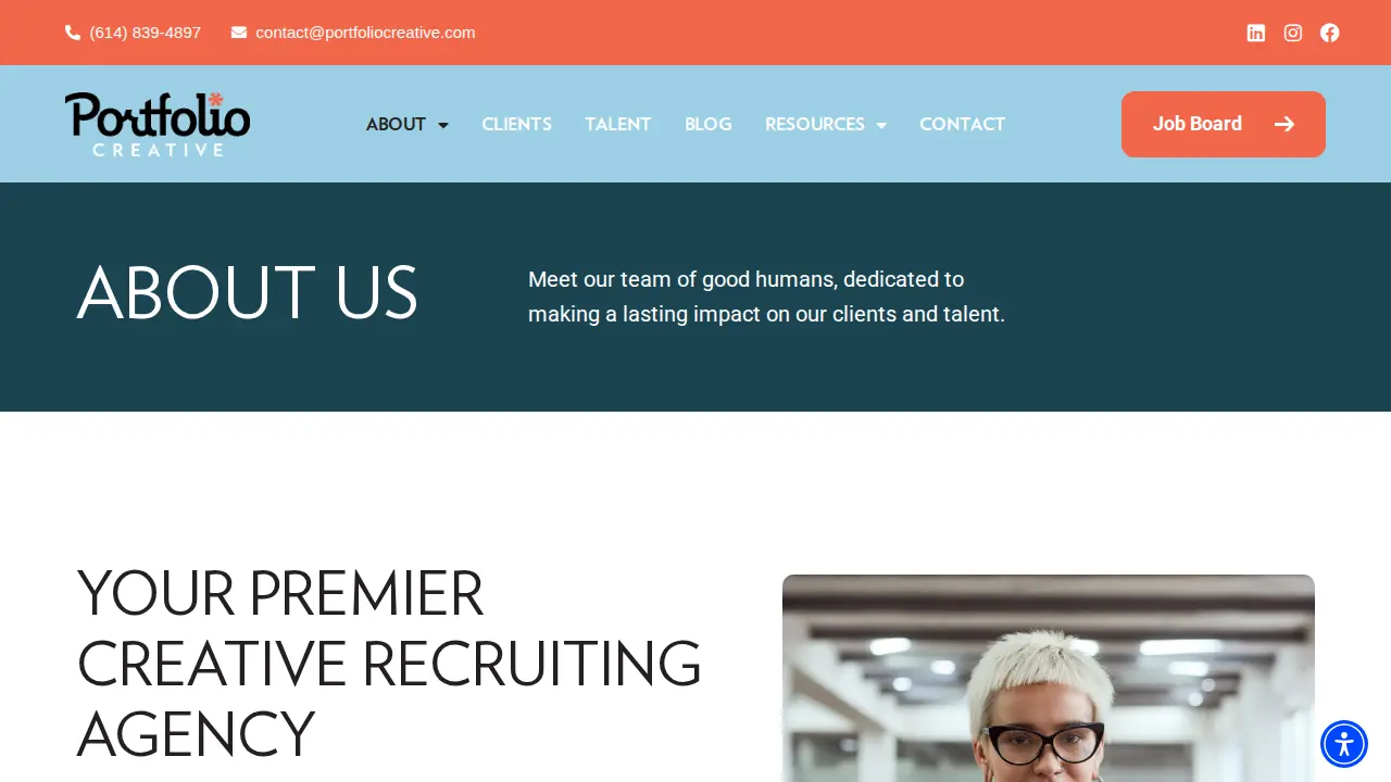 Portfolio Creative page