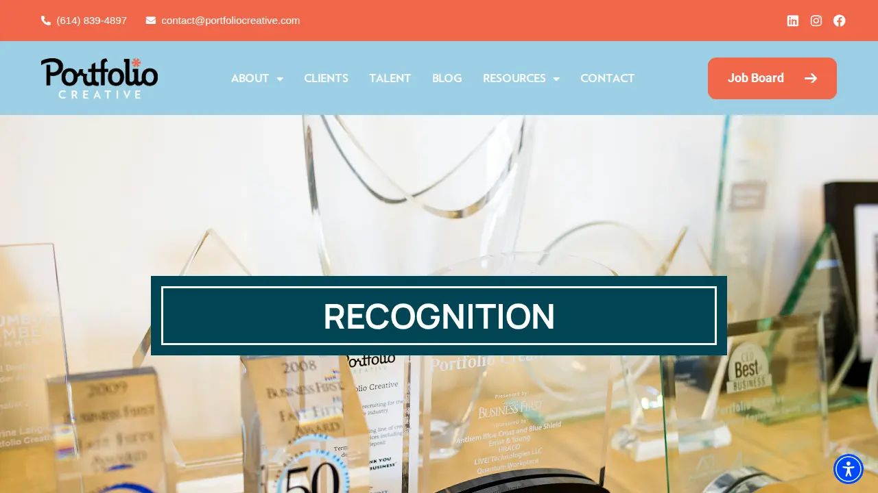 Portfolio Creative page