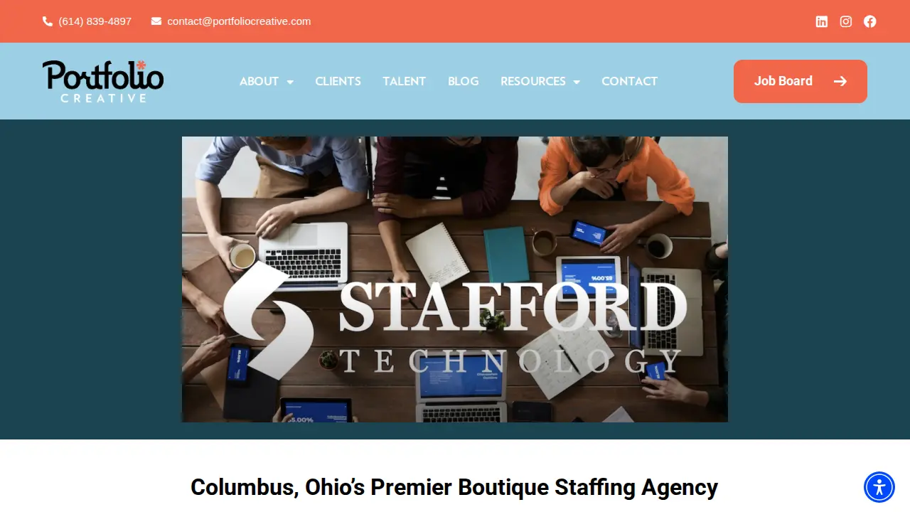 Portfolio Creative page