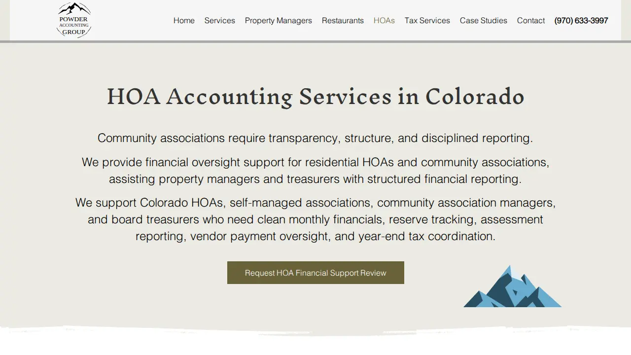 Powder Accounting Group page