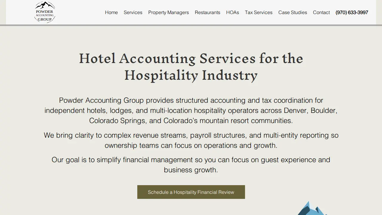 Powder Accounting Group page