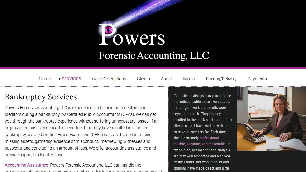 Powers Forensic Accounting LLC page