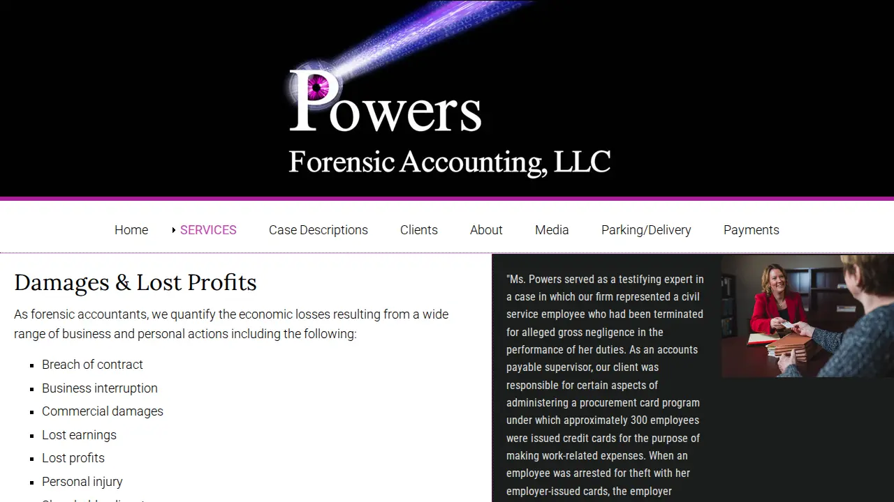 Powers Forensic Accounting LLC page