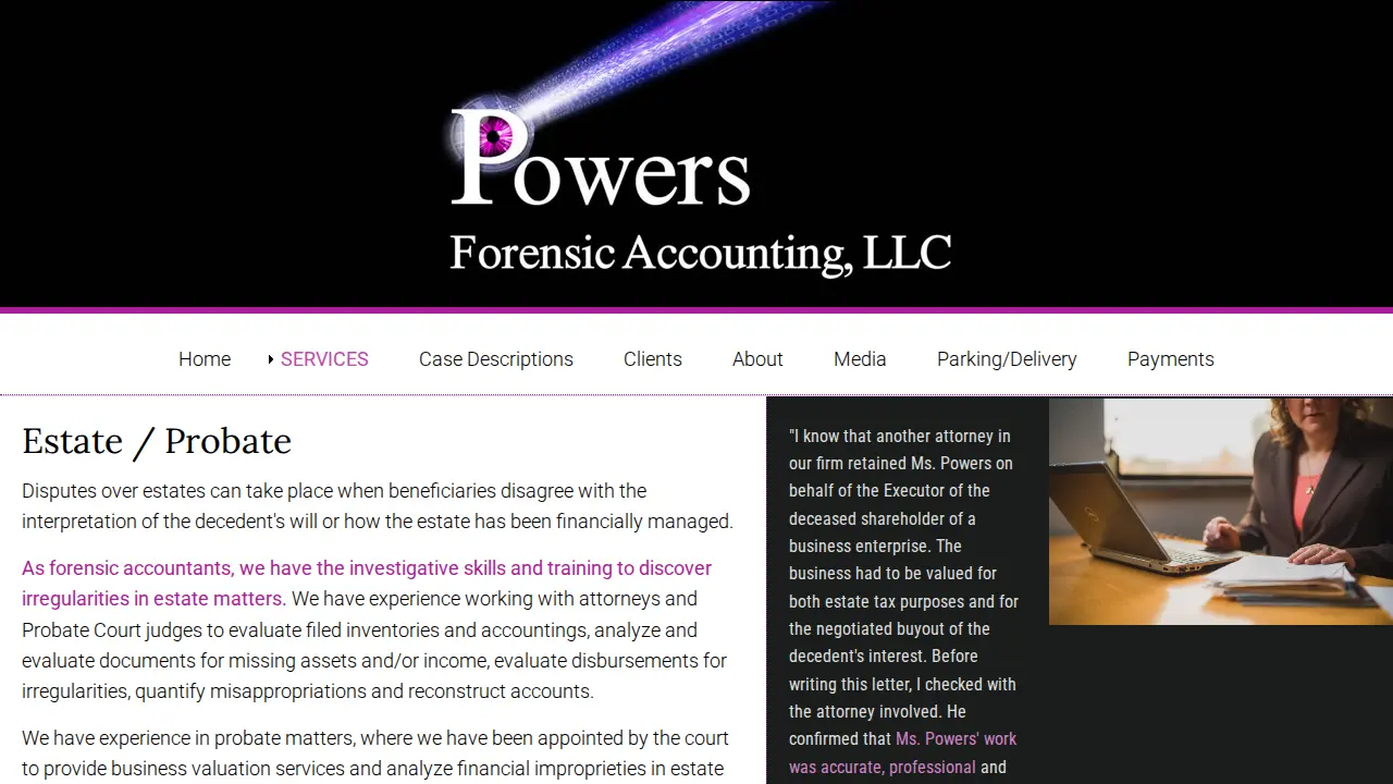Powers Forensic Accounting LLC page