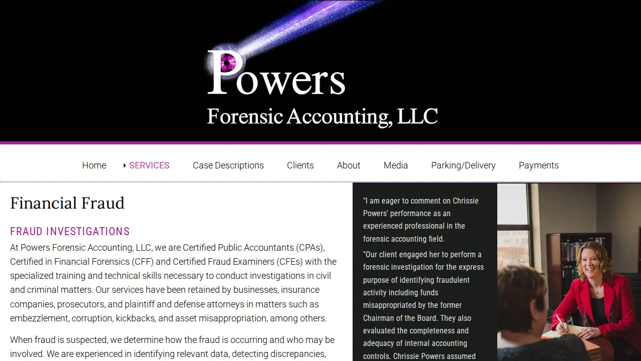 Powers Forensic Accounting LLC page