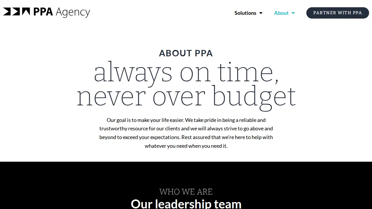 PPA Agency page